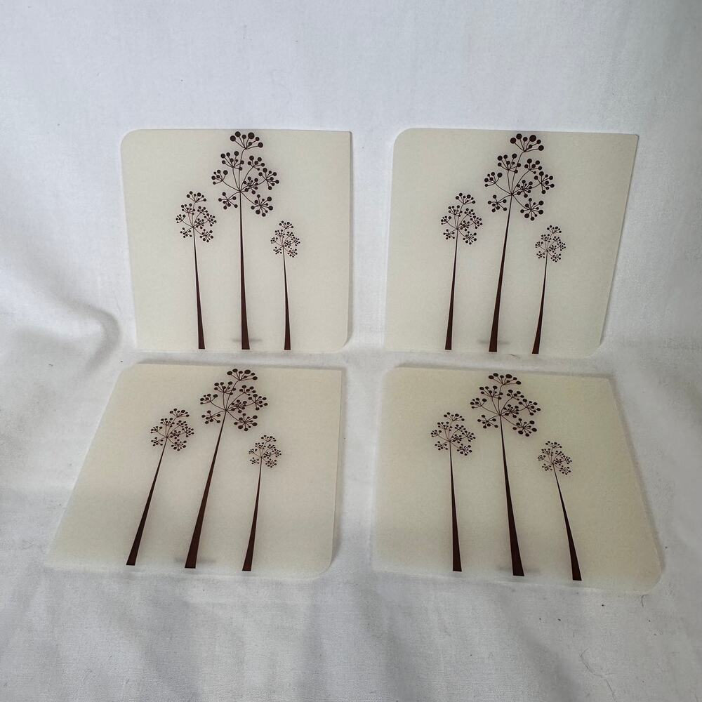 Modern Twist Silicone Coasters New in Box Set of 4 Write On Erase Entertaining